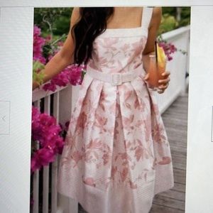 Gal Meet Glam Pink Jacquard Fit & Flare Dress S 10